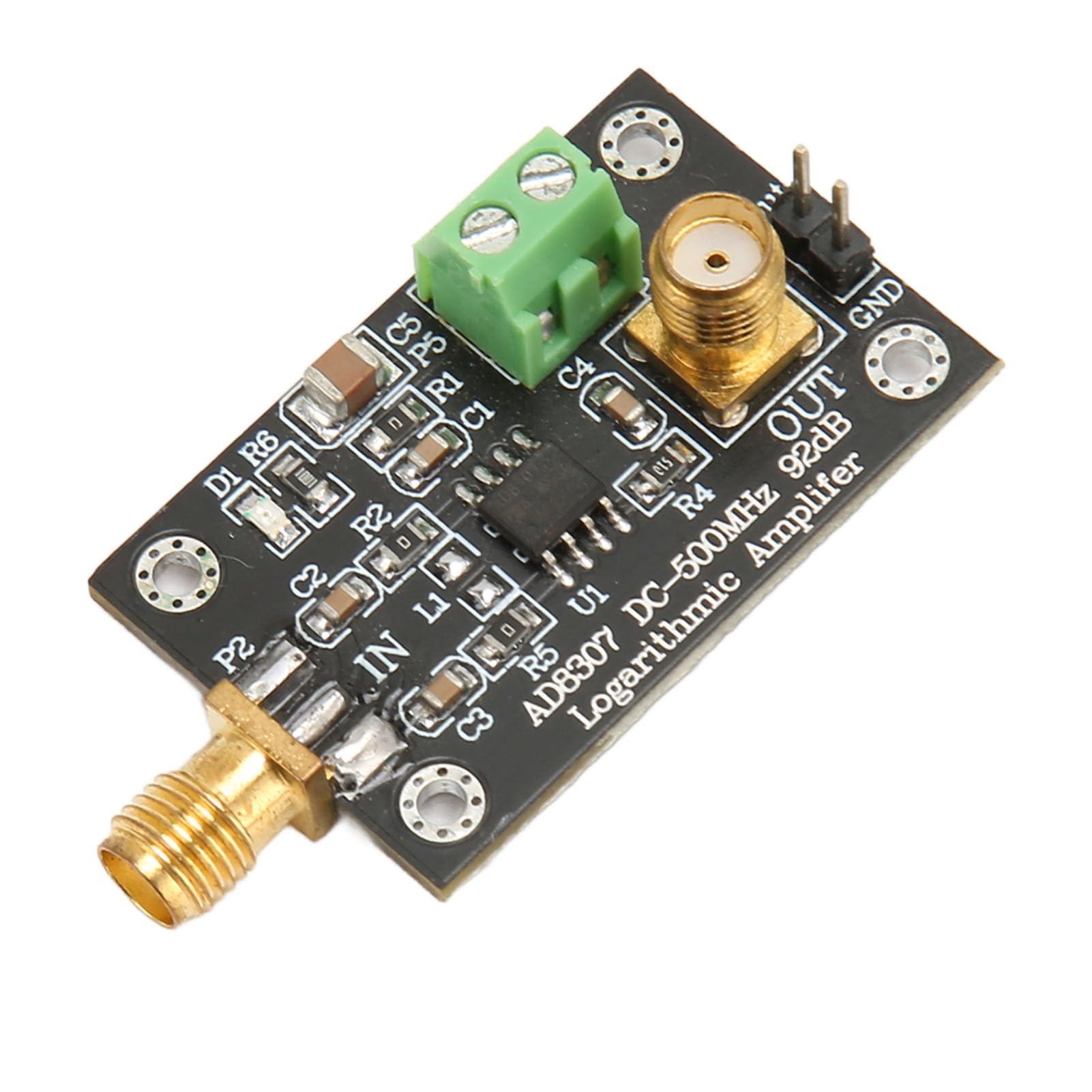 Acouto AD8307 HF-Leistungsdetektor, DC 500 MHz, Antennenleistungssender, Hochfrequenz-Leistungsmesser, Logarithmischer Detektor, Modelleingang und Standardeinstellung für Frequenz,