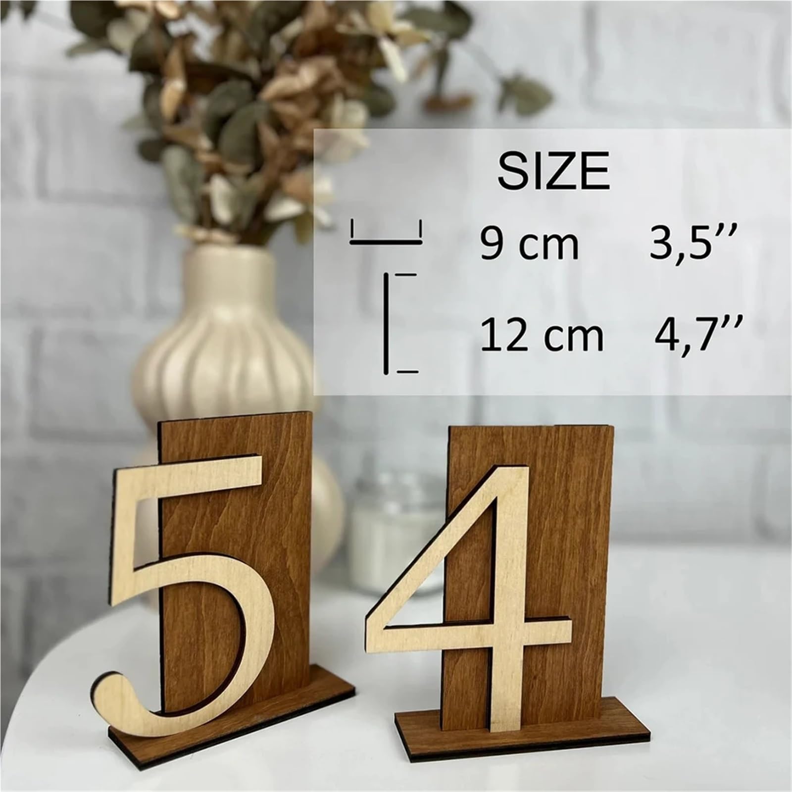 1-35 placas de números mesa madera, letrero boda, señalización recepción, decoración restaurante, accesorios for fotografías fiesta en el jardín Para Restaurantes Y Cafeterías(Tables 1-35)