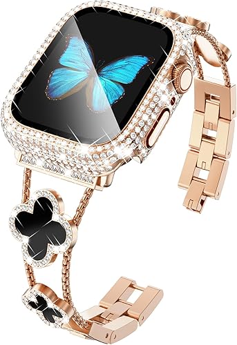KADES Correa con funda compatible con Apple Watch Series 9 8 7 1.772 in1.614 in Series 6 5 4 SE SE2022 de 1.732 pulgadas1.575 pulgadas Series 3 2 1