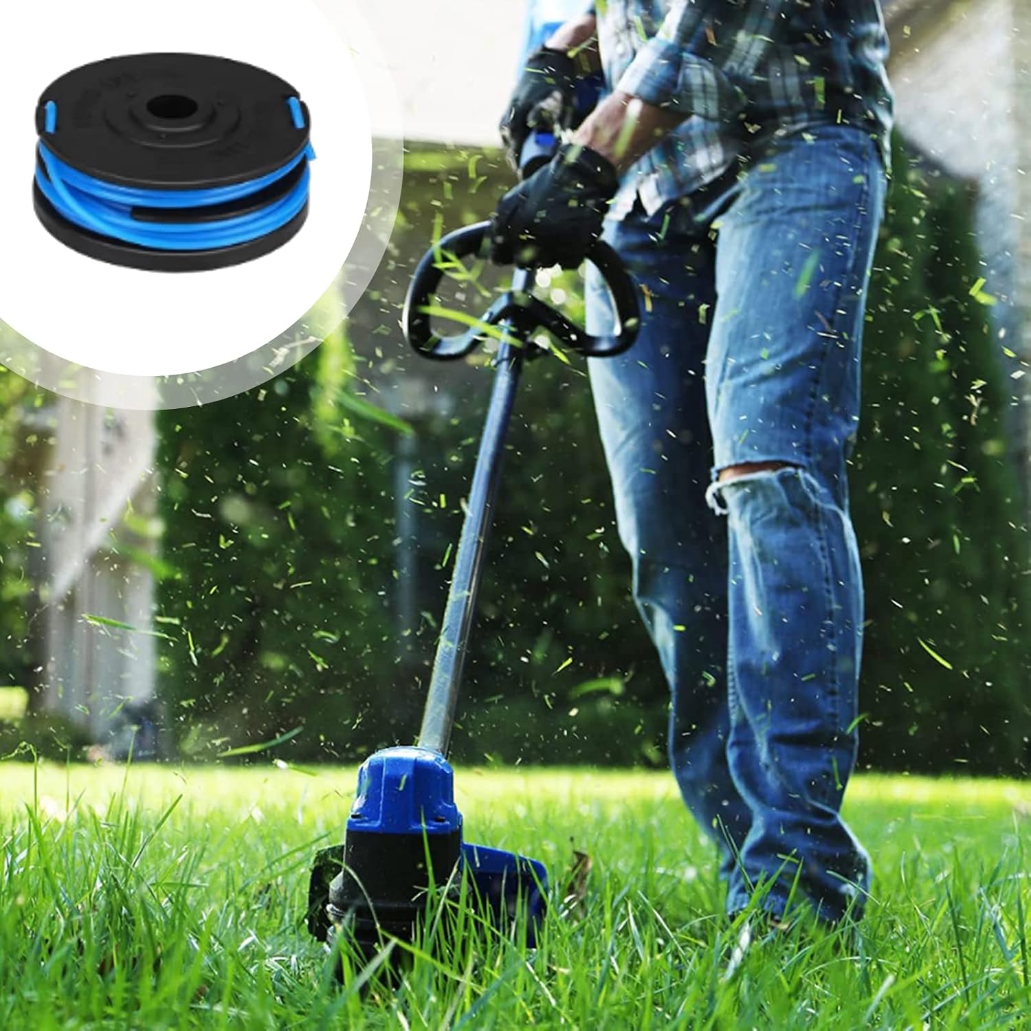 KST 120X KST 120X-06 Trimmer Spool Line 0.065" 20Ft Compatible with Kobalt 40-Volt Max KST 2040-06 KDLA 3040-03 String Trimmer Weed Eater,294703 Replacement Dual Line Spool (6 Pack)