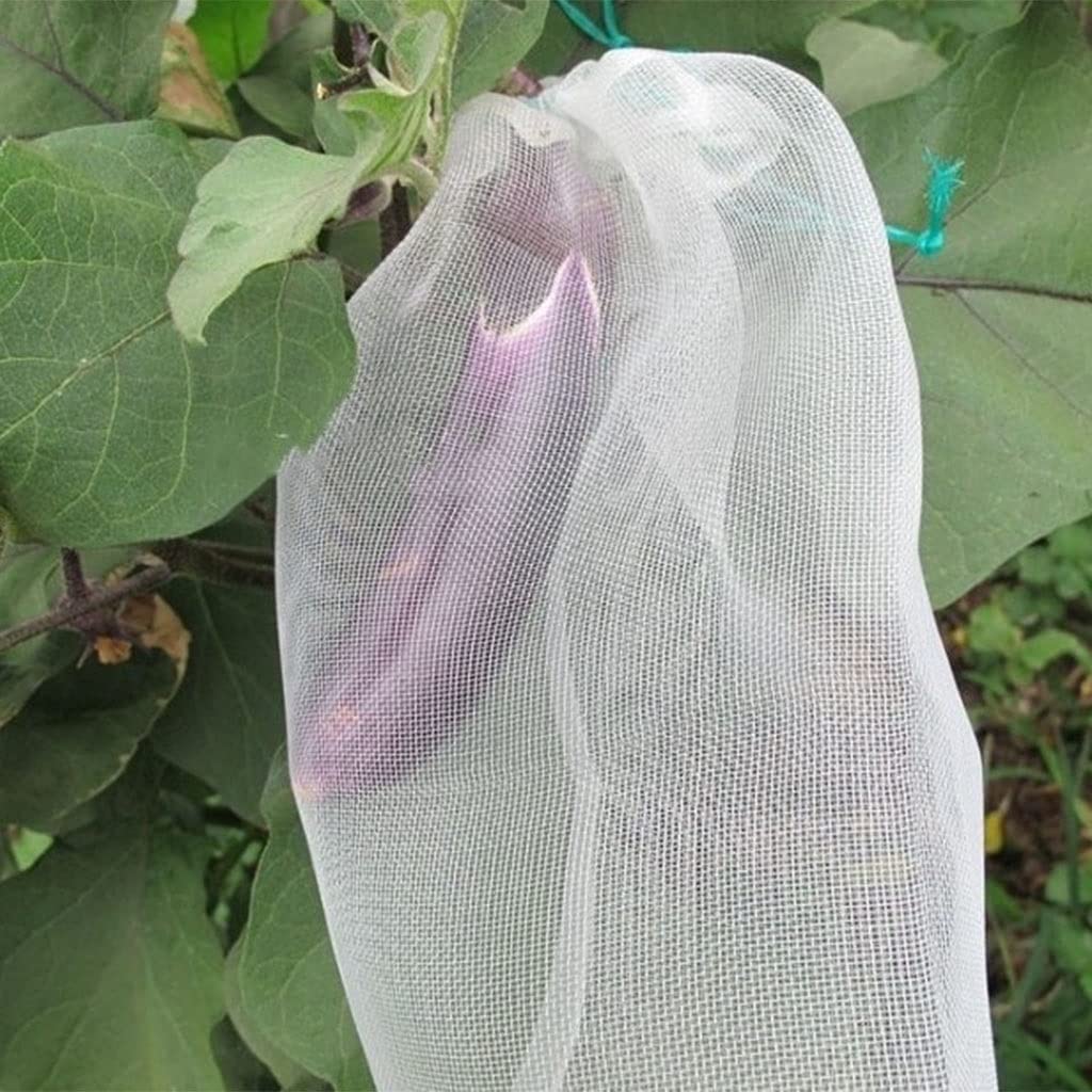 50 bolsas para frutas – 40 bolsas de malla de nailon a prueba de ct para uvas y veterinarios – Impermeable protección antipájaros (15 x 25 cm) – Protectores de frutas de jardín