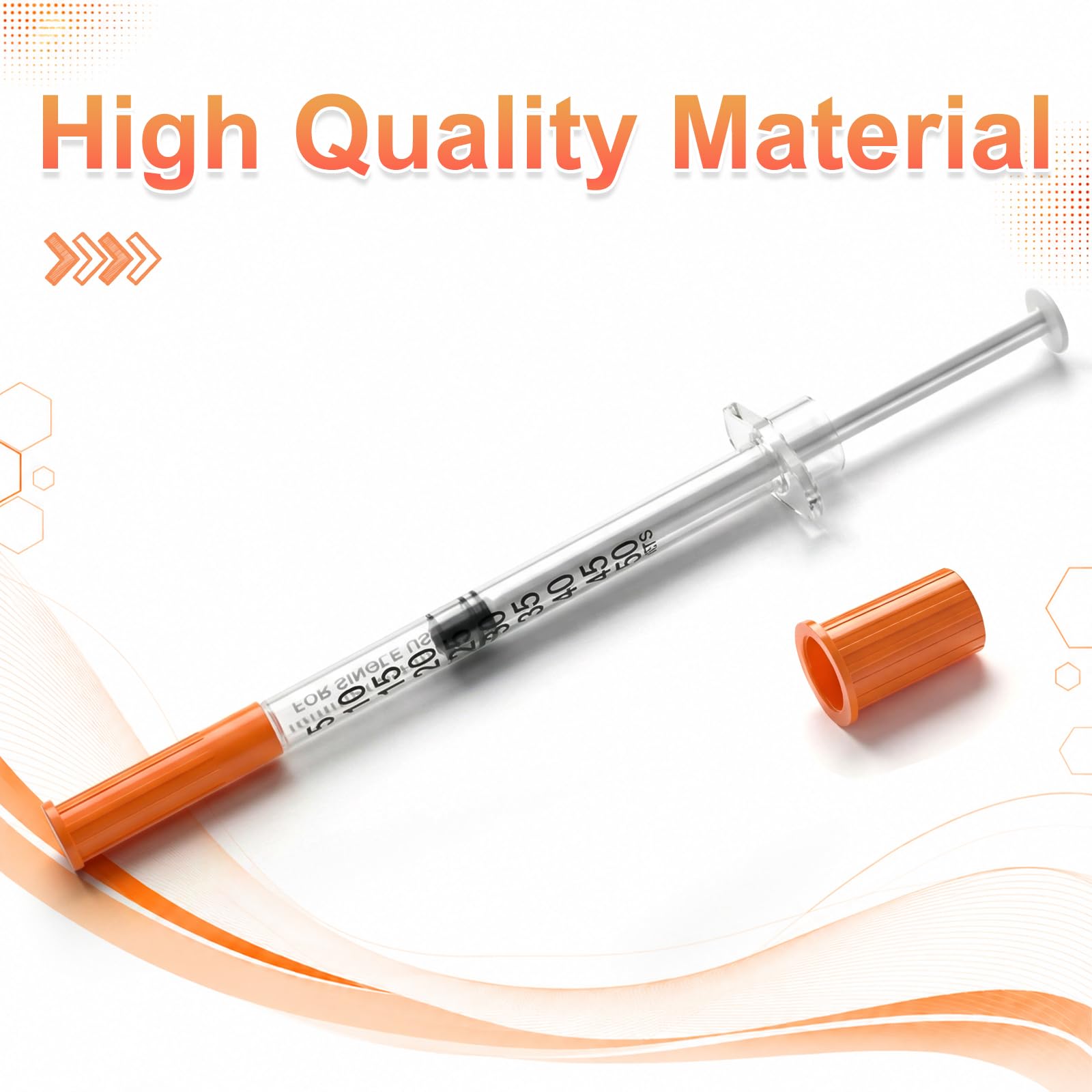 0.5cc Syringe 30G 5/16" 8mm, 0.5ml Lab Syringes, Pack of 30 — Amazon image 6