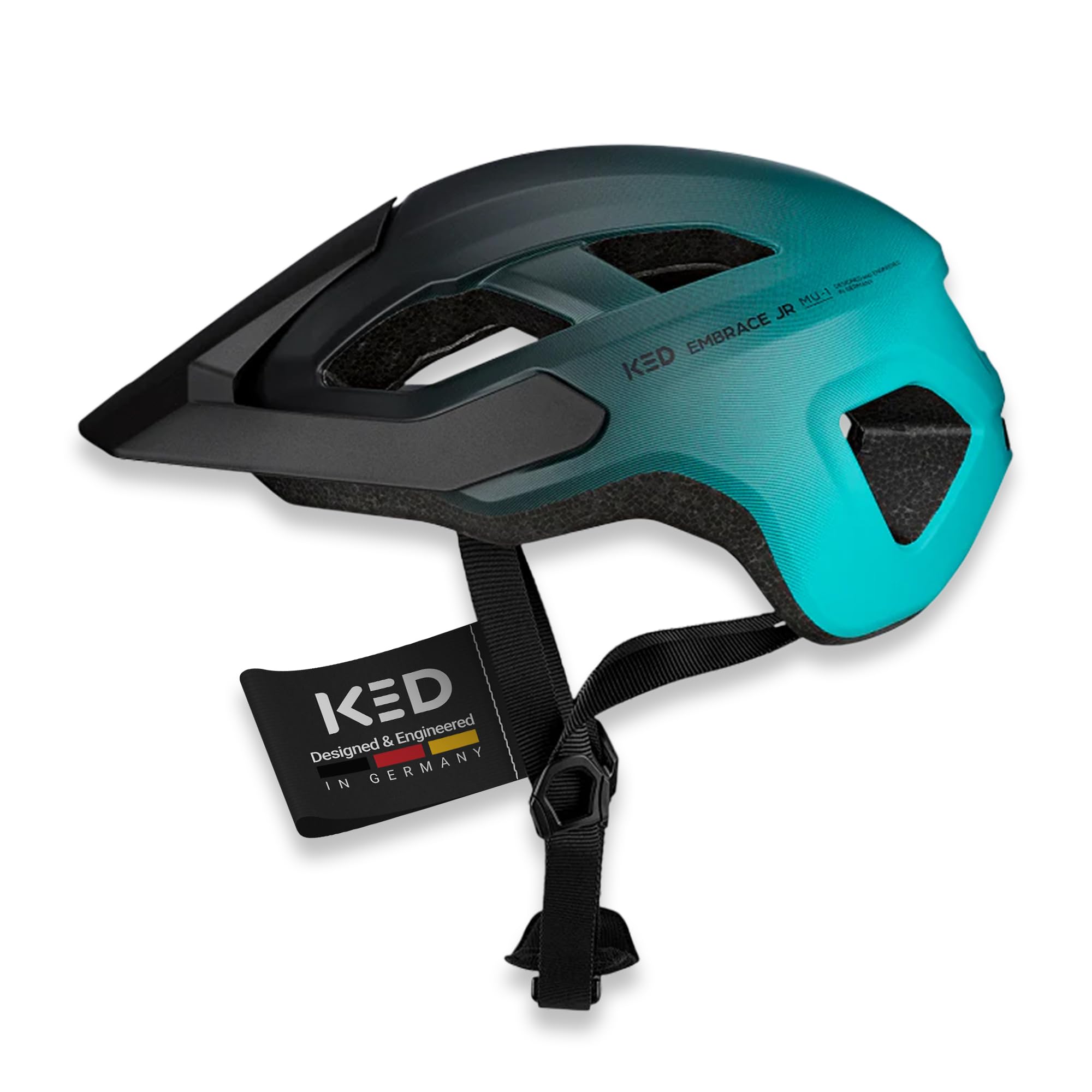KED Embrace Jr Fahrradhelm – Jugendhelm Mit Integriertem Visier, Leichtbau Und Vielseitiger Alltagstauglichkeit