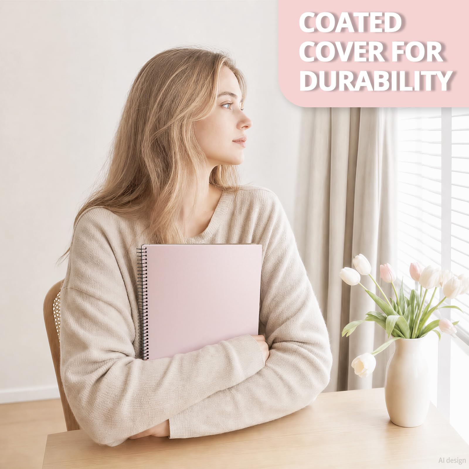 ONAVIA Pack 6 Cuadernos de Cuadrícula A4, 80 Hojas Papel 90g/m², Negro | Cuadrícula 5 mm con Espiral, 4 Perforaciones, Libreta para Matemáticas, Ingeniería, Repasos y Planificación Diaria