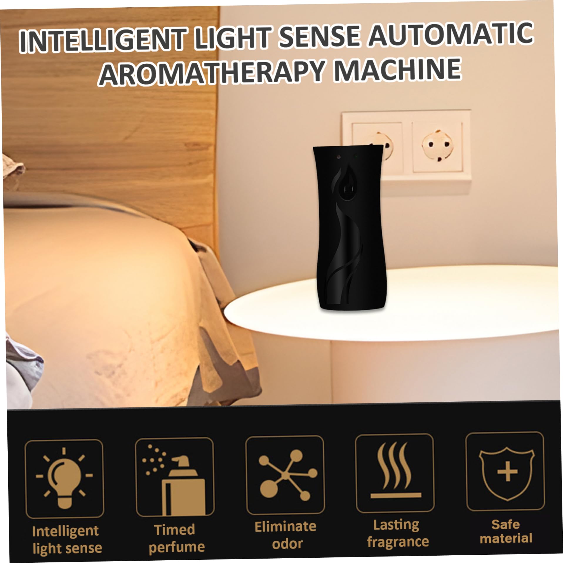 Deodorante spray automatico da 2 pezzi Deodorante spray con rilevamento automatico della luce, facile installazione, alimentato a batteria, con fragranza duratura per casa e hotel