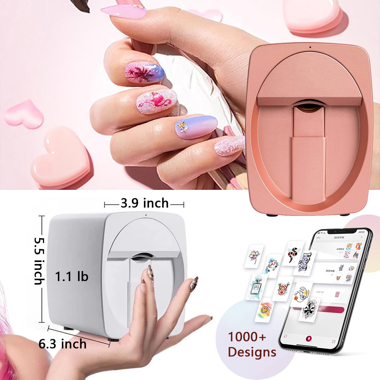 Mobile Nail Printer Auto Nail オートネイル Amazon.com: Nail Art Printer, 3D Smart Automatic Nail
