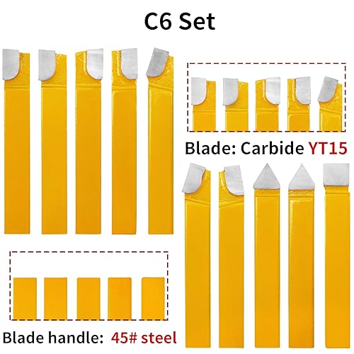 Miniatura 4 de 20 piezas 1/2 "punta de carburo con punta de cortador de broca de corte conjunto para herramientas de torno de metal.