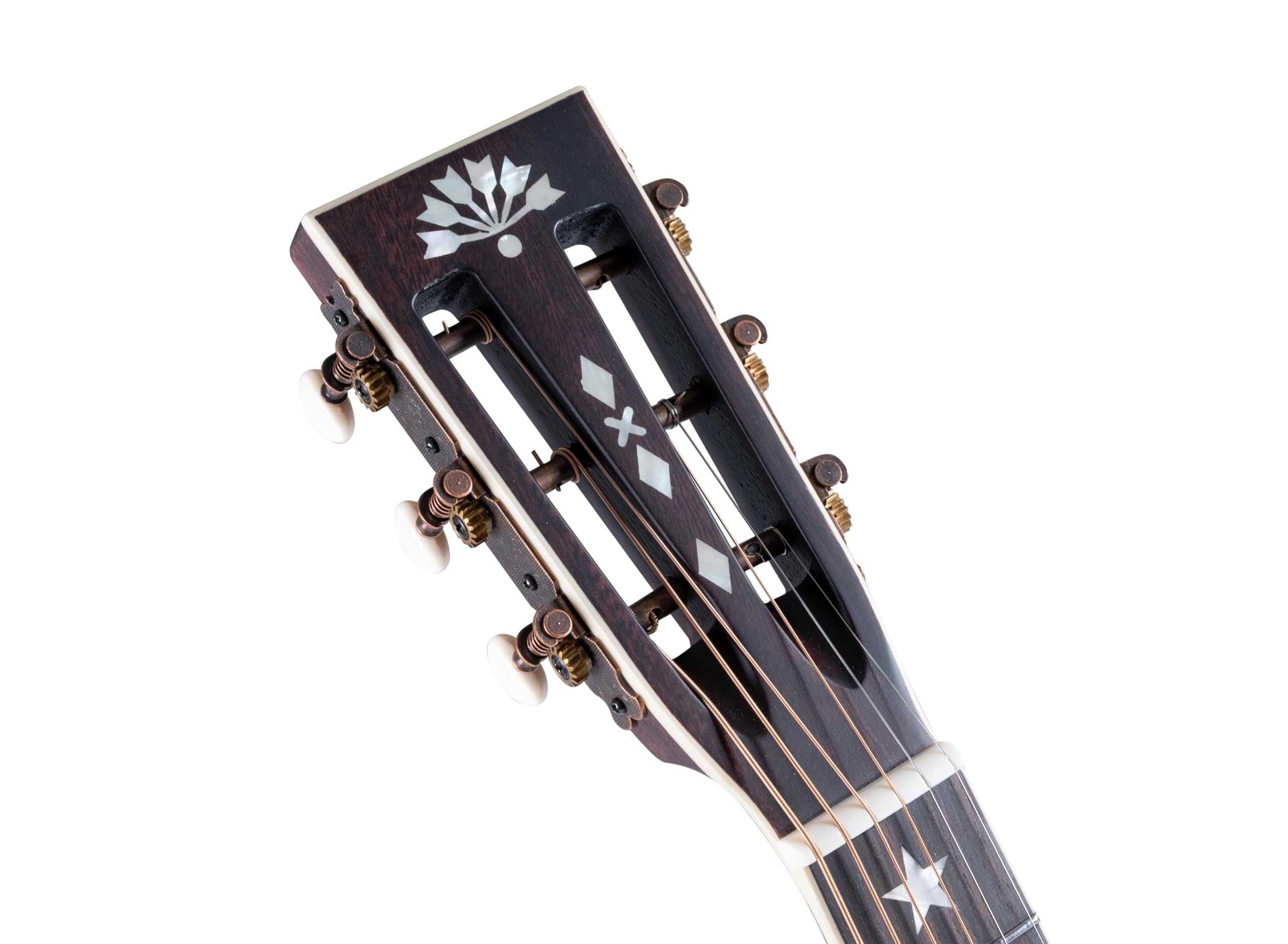 Washburn R310K Victorian Parlor Akustikgitarre mit Gigbag, Antikbraun