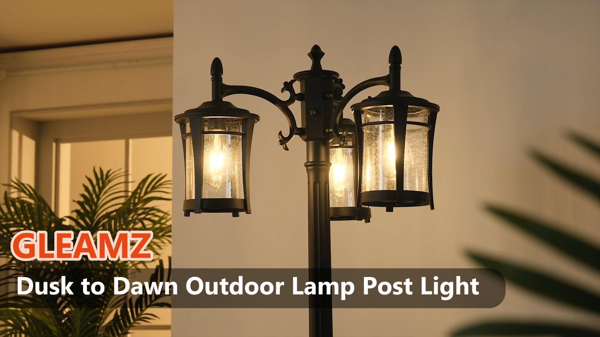 Image of Gleamz Lamp Posts Outdoor Lighting, Hardwired Outdoor Post Light for Yard