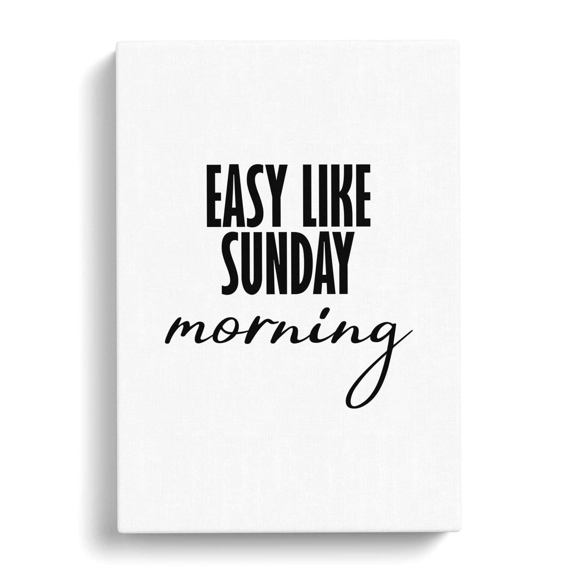 Easy Like Sunday Morning Typography Quote Canvas Print, Mixed, 25L x 50W cm - Image 3