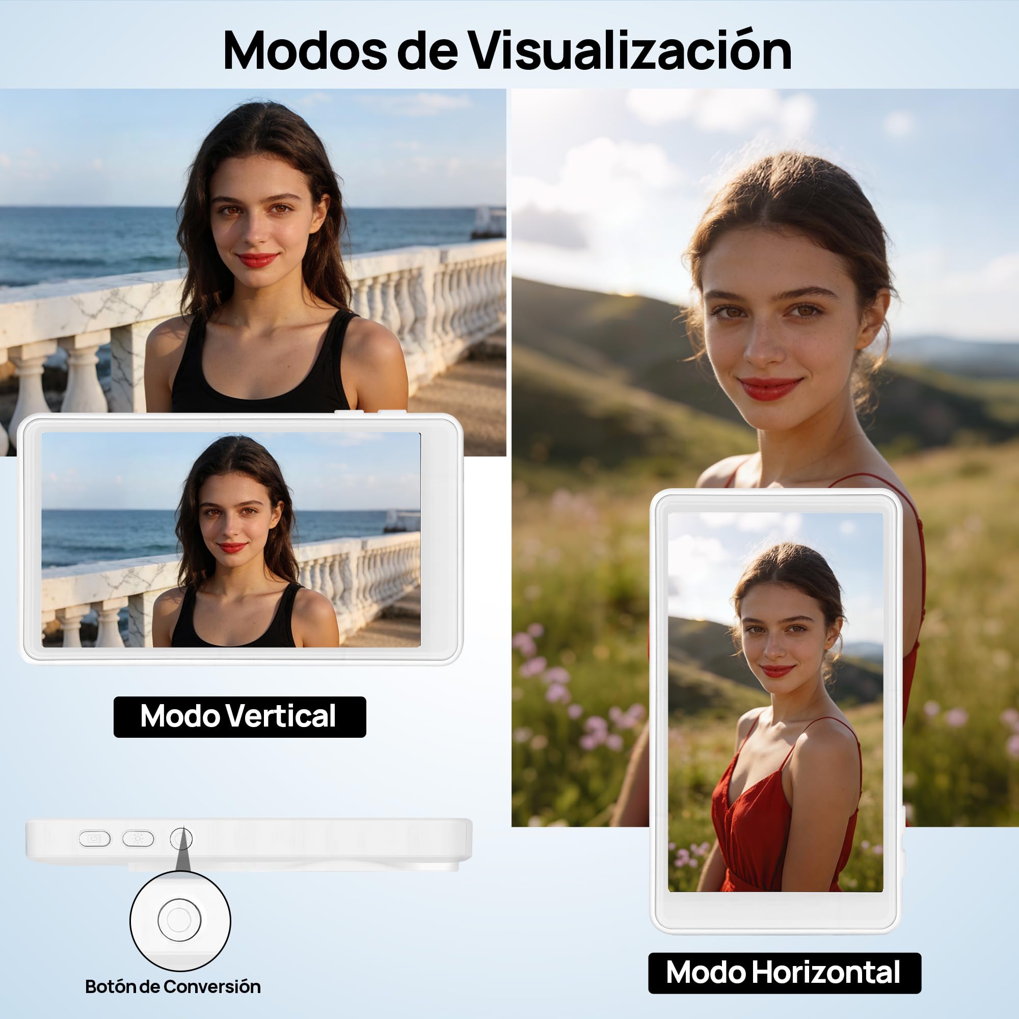 Teléfono Magnético Vlog Selfie Pantalla Grabación Inalámbrica Cámara Trasera Selfie Pantalla con Control Remoto Bluetooth