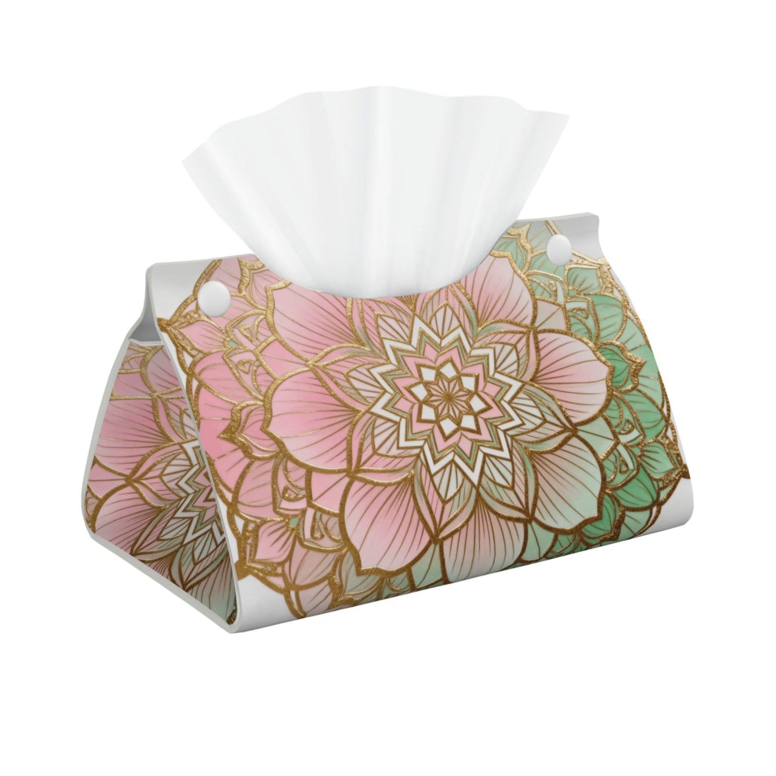 Datura flowers Long Leather Tissue Box Cover-Waterproof PU Leather Tissue Holder for Bathroom, Decorative Rectangular Tissue Case