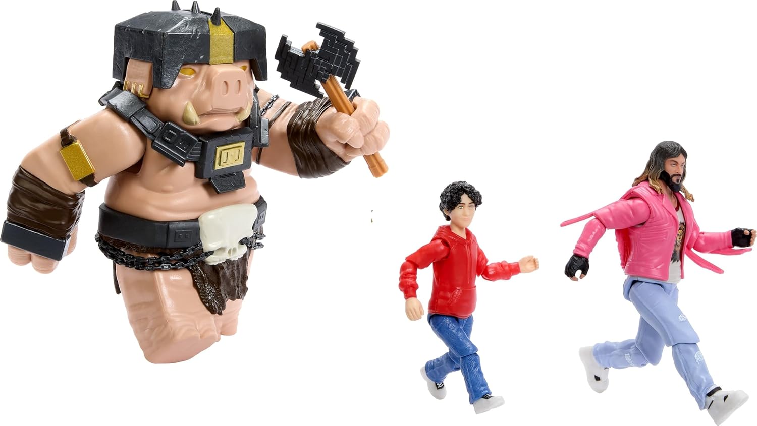 Mattel Minecraft Story Set with 3 Action Figures & 4 Accessories, A Well-Crafted Escape Figure Pack Inspired by A Minecraft Movie, Toy Collectible