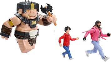 Mattel Minecraft Story Set with 3 Action Figures & 4 Accessories, A Well-Crafted Escape Figure Pack Inspired by A Minecraft Movie, Toy Collectible