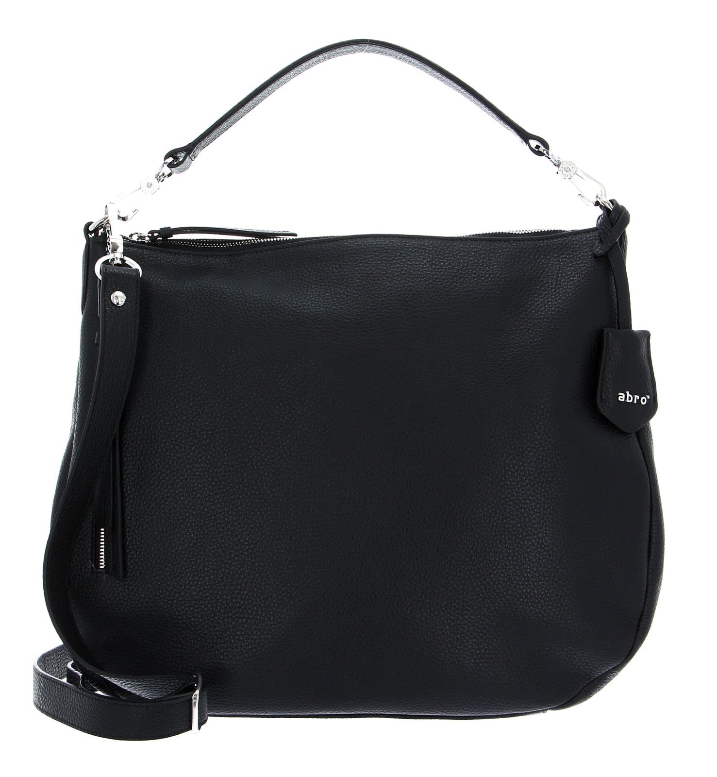 Abro Handtasche Adria Leder 34.5 cm Schwarz