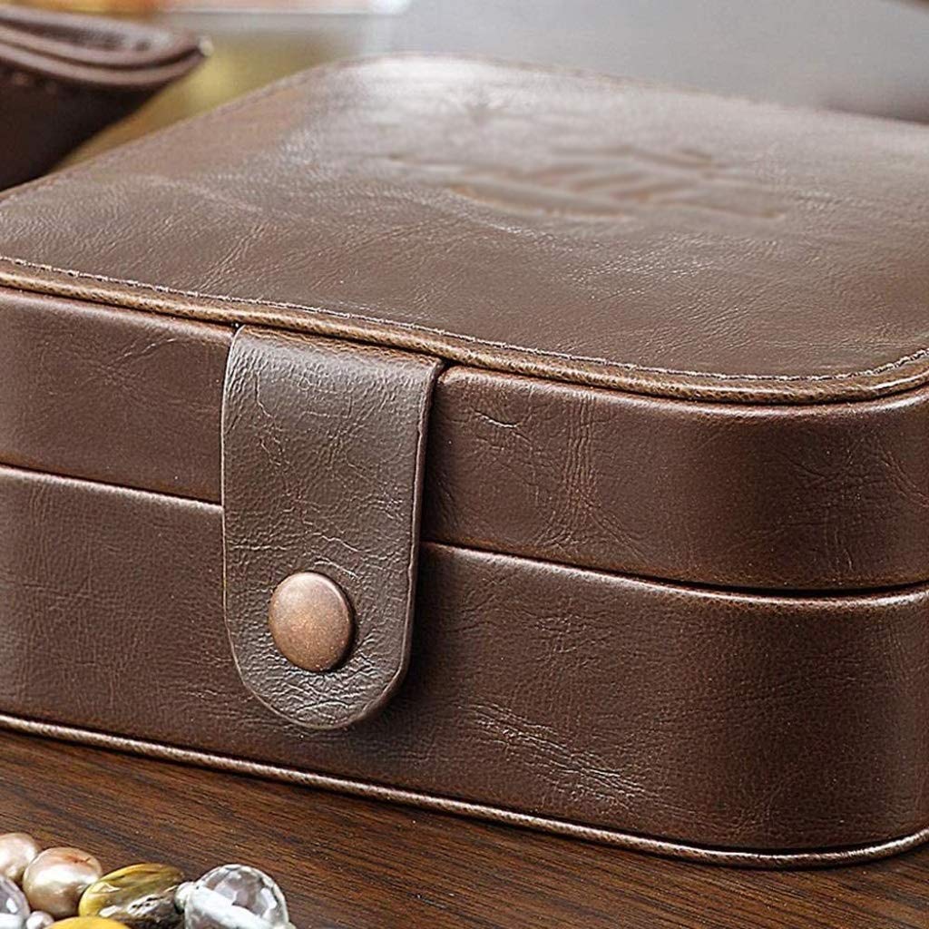 Joyero para Mujer, Organizador de Joyas de Viaje para Collar, Pendientes, Anillos, Estuche de Soporte de joyería de PU