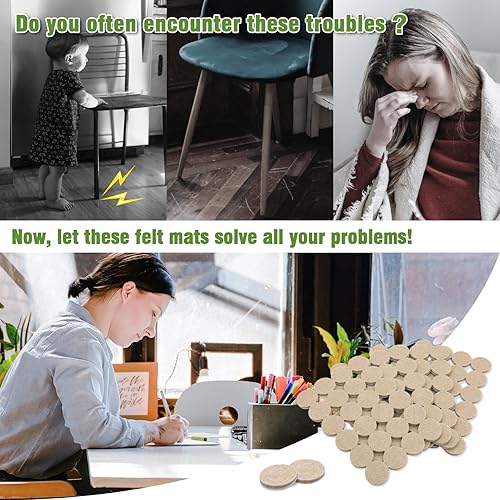 Vista 72 de Almohadillas de fieltro para muebles de madera dura, 68 unidades, almohadillas de muebles, protectores de suelo para pisos de madera dura