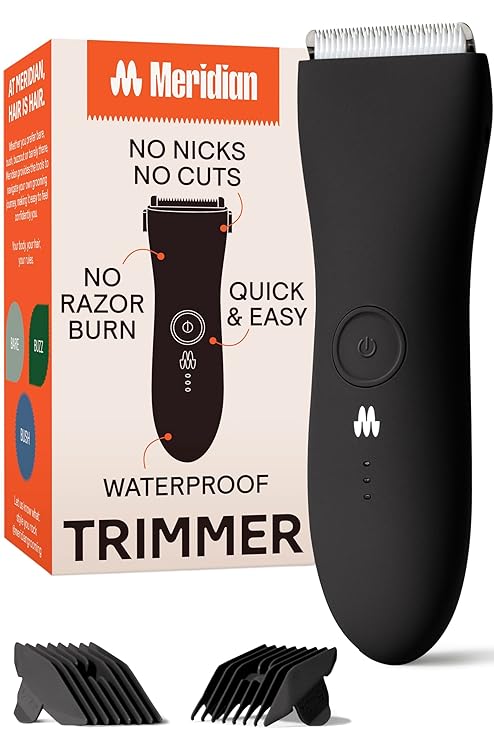 Meridian Ball Trimmer Men Body Hair Trimmer for Men and Women Hair and Beard Trimmer for Men and Women Beard and Body Trimmer for Men and Women Bikini Trimmer Onyx