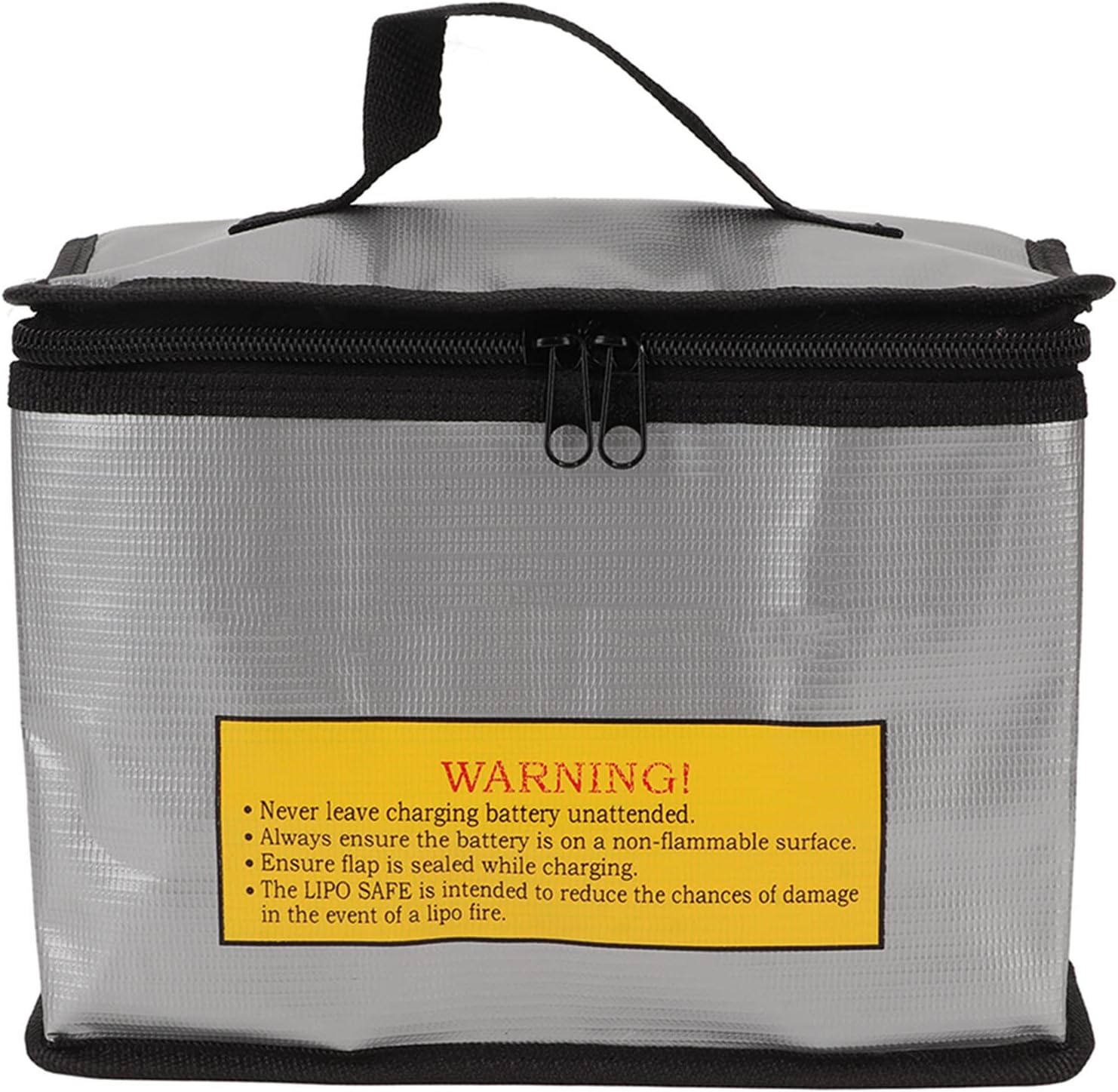 3 Pcs PVC Fiber Battery Safe Bag, Fireproof and Explosionproof, Large Capacity with Zipper for RC Drones and Remote Control