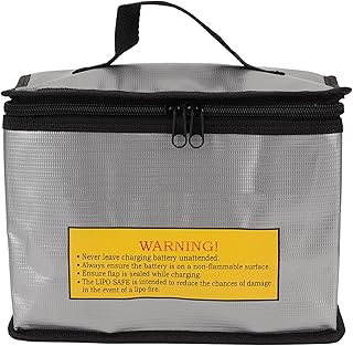 3Pcs Lipo Battery Safe Bag, Fireproof Box Fireproof Explosionproof Large Capacity Bag Lipo Battery Storage Guard Safe Pouch with Zipper