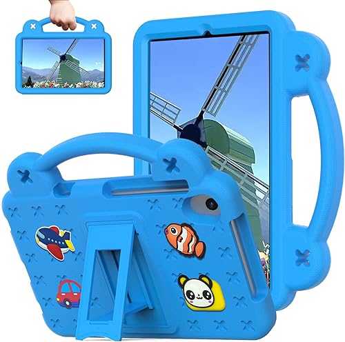 Funda infantil para Lenovo M8 de 8 pulgadas, soporte ajustable y agarre de asa, a prueba de golpes, linda funda compatible con Onn de 8 pulgadas Gen