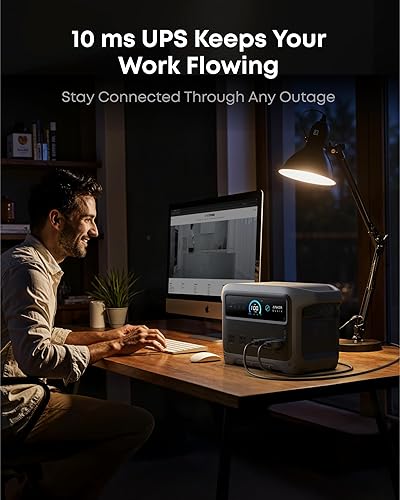 Miniatura 7 de Anker SOLIX C1000 Gen 2 Estación de energía portátil, generador solar de 2,000 W (pico 3,000 W), carga completa en 49 minutos, batería LiFePO4 de