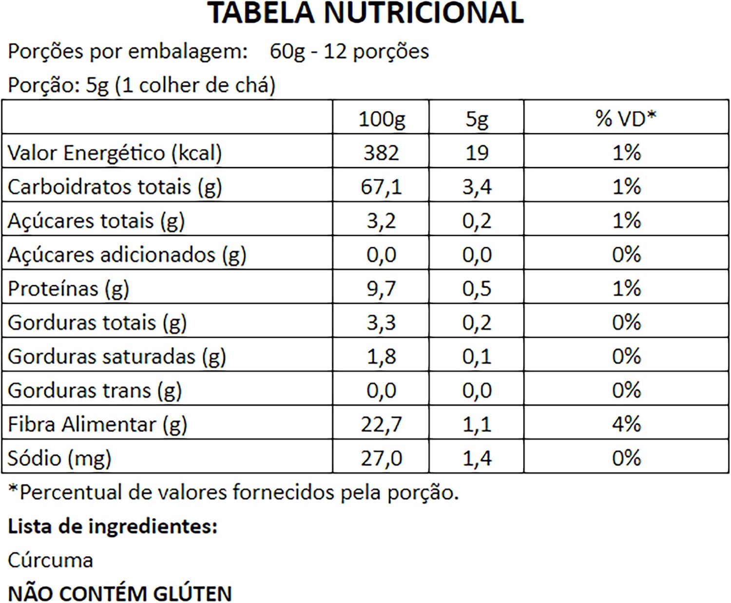 BR Spices Tempero Cúrcuma em pó 60G
