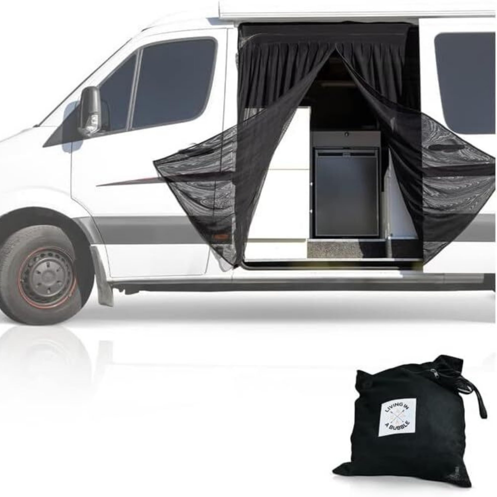 Moskitonetz für Mercedes Sprinter Opel Movano Ford Transit FIAT Ducato Seitentür Magnetverschluss