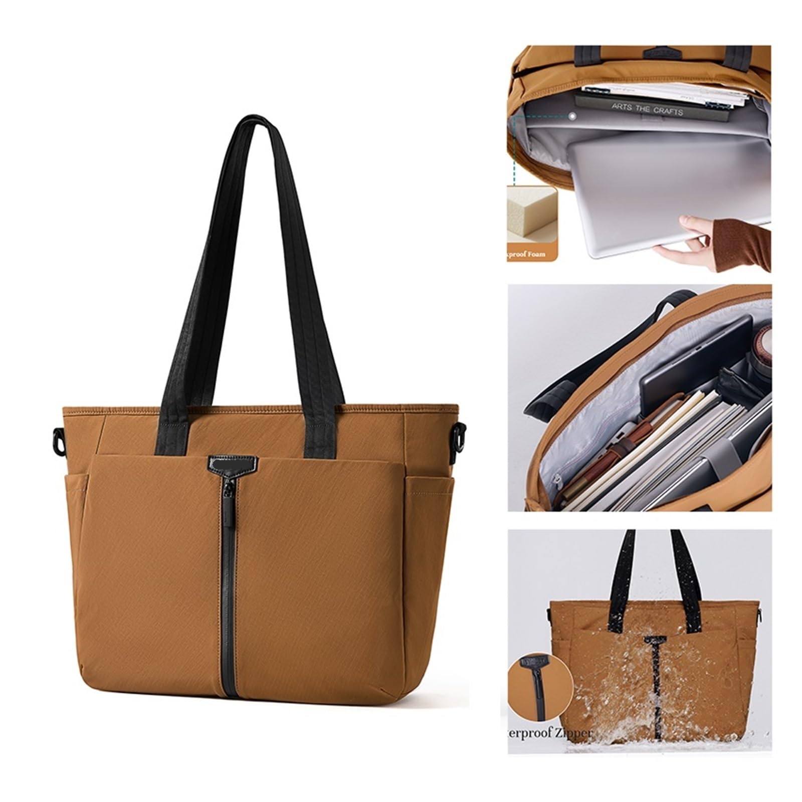 Borsa Computer Borsa for laptop da donna e uomo, tracolla monospalla, grande capacità, impermeabile, for notebook da 15,6 pollici e 17 pollici.