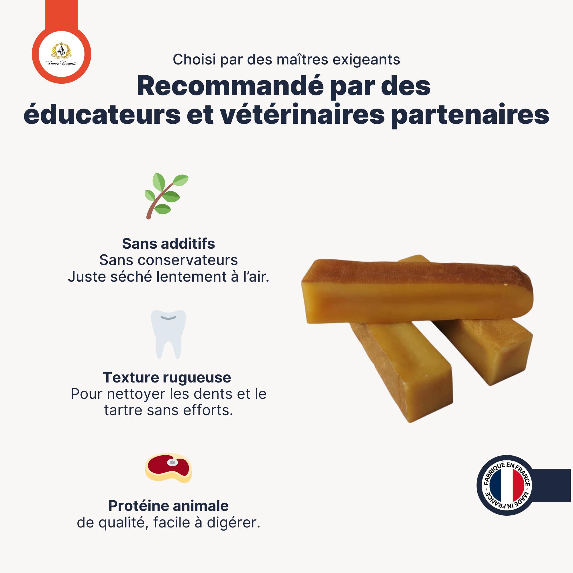 Fromage de Yak M 60g-90g pour Chien Moins de 20kg – friandise 100% Naturelle à mâcher – fabriqué au népal – Riche en protéines – hygiène bucco-Dentaire – Longue durée – france croquettes