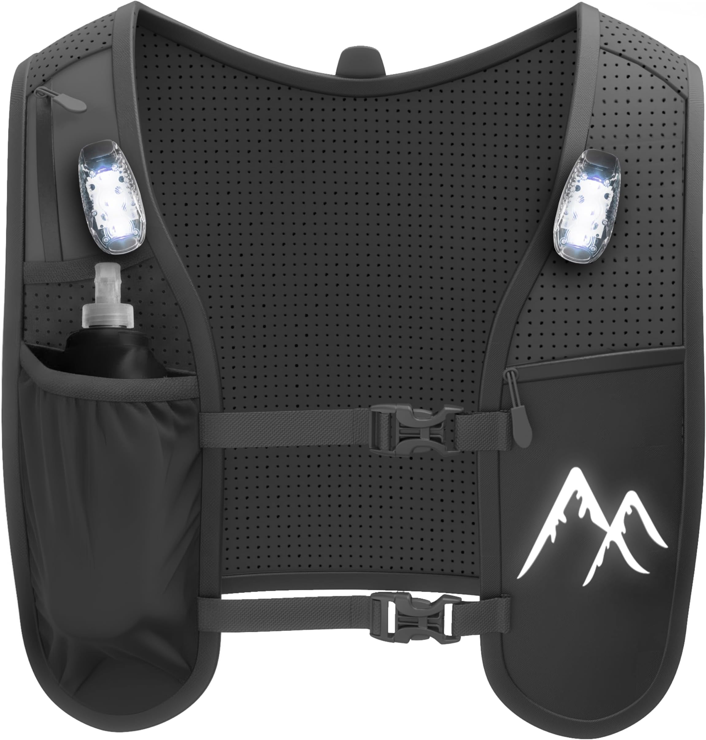 ArcticFit LED Running Vest - Adjustable Unisex Reflective Vest with Phone Holder and Storage - Lightweight and Durable Running Backpack Alternative - Hydration Vest