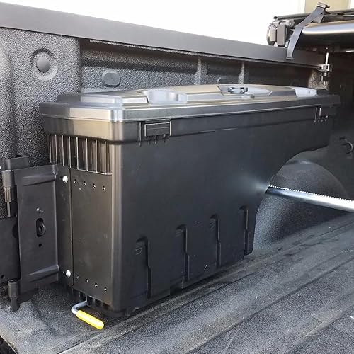 Miniatura 8 de PIT66 Caja de herramientas de almacenamiento con cerradura para caja de camión, compatible con Toyota Tundra 2007-2021 Cajón izquierdo+lado derecho