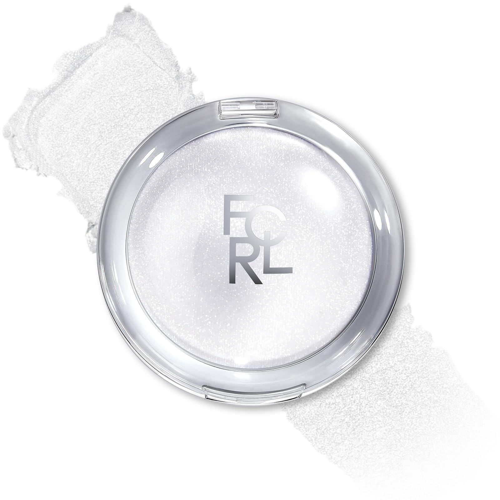 FOCALLURE Silver Highlighter - Gel-to-Powder Texture, Shimmer Glass Glow | 12H Long-Lasting, Waterproof, Sweat-Proof, Non-Greasy, Buildable Coverage, Multi-Use Luminizer for Face Eyes Body, WT01