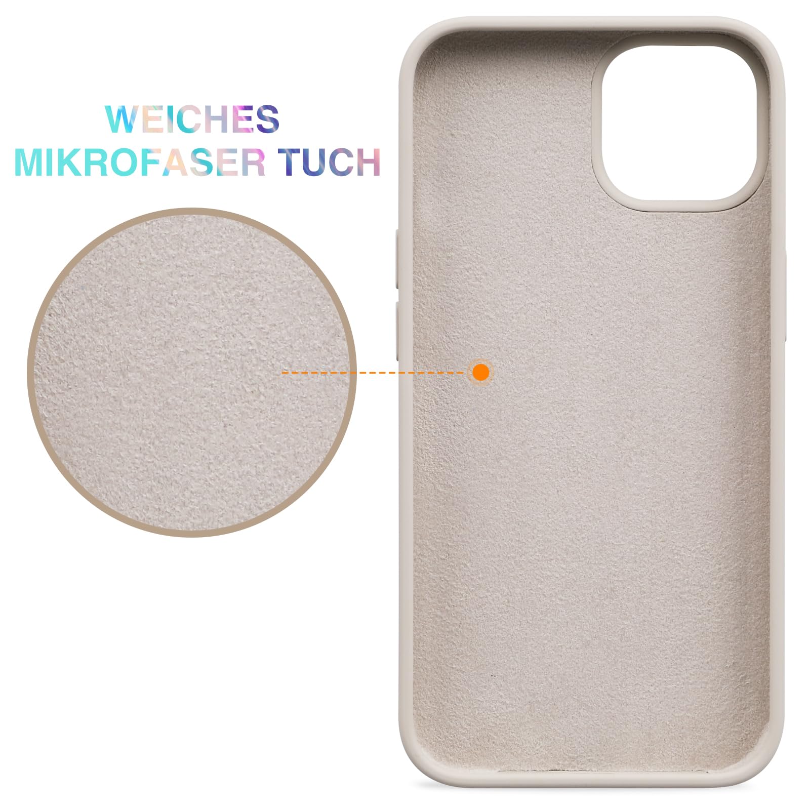 IMIKOKO Silikon Hülle Für IPhone 15 Pro – Matt Beige | Ultra-dünn & Stoßfest | 4-lagiger Schutz | Kratzfest