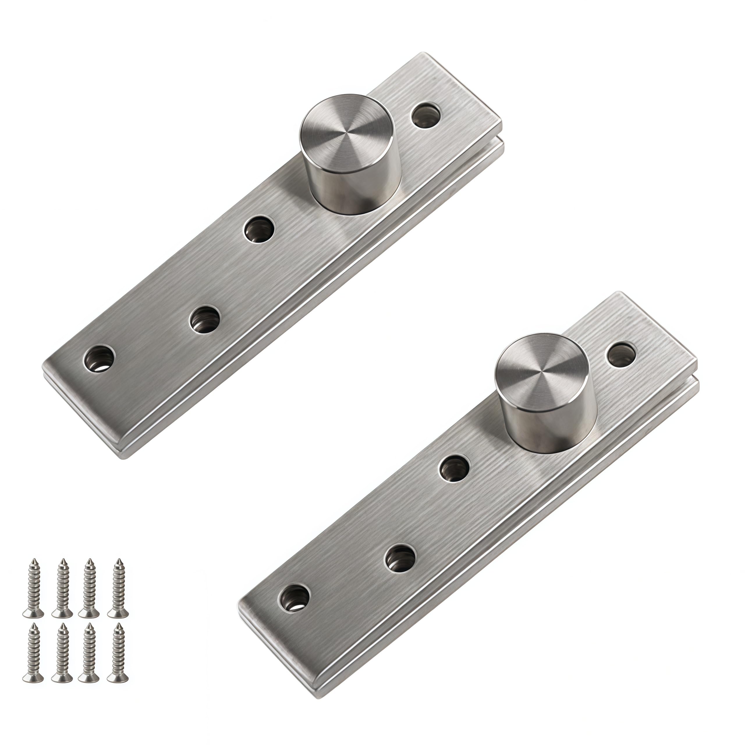 Vbnexyr Regular Hinge 2 Pack Of Stainless Steel 360 Degree Swivel Hinges For Revolving Wooden Doors 3.85 X 1 Inch Eccentric Shafts