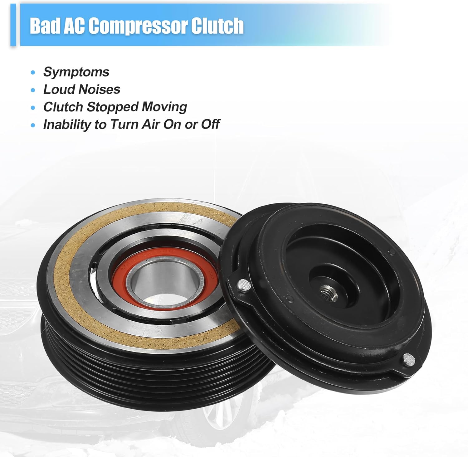 X AUTOHAUX 1 Set AC Compressor Clutch Replacement for Dodge Grand Caravan 6 Cyl 3.3L 3.8L 2008-2010