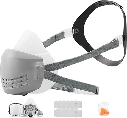 Ougulie Reusable Respirator Mask Lightweight Portable to Protection Against Dust, Fumes, Asbestos, Particles disponible en Yaxa Peru