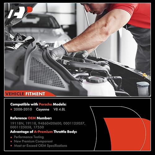 Miniatura 3 de A-Premium Motor de arranque compatible con Porsche Cayenne, 2008 2009 2010, V8 4.8L, 12V 2.0KW 10 dientes (CW) en sentido horario, reemplazo #