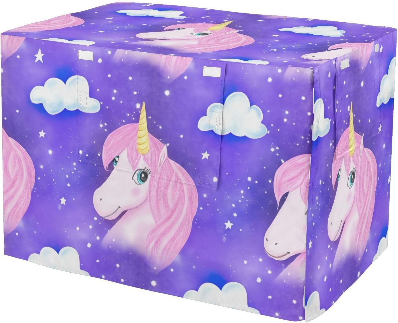 Whimsical Unicorn Pink Purple Dog Crate Covers Universal Size Fit, Cage Cover for Indoor Pets, X-Large