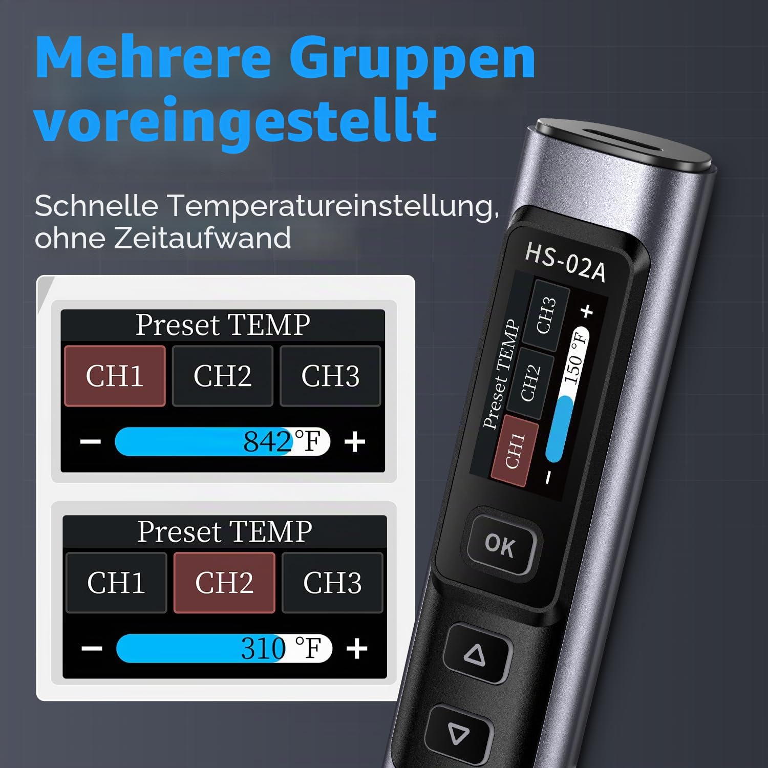 FNIRSI HS-02A Lötkolben, M2-M8 Heizeinsatz-Mutter-Werkzeug-Set