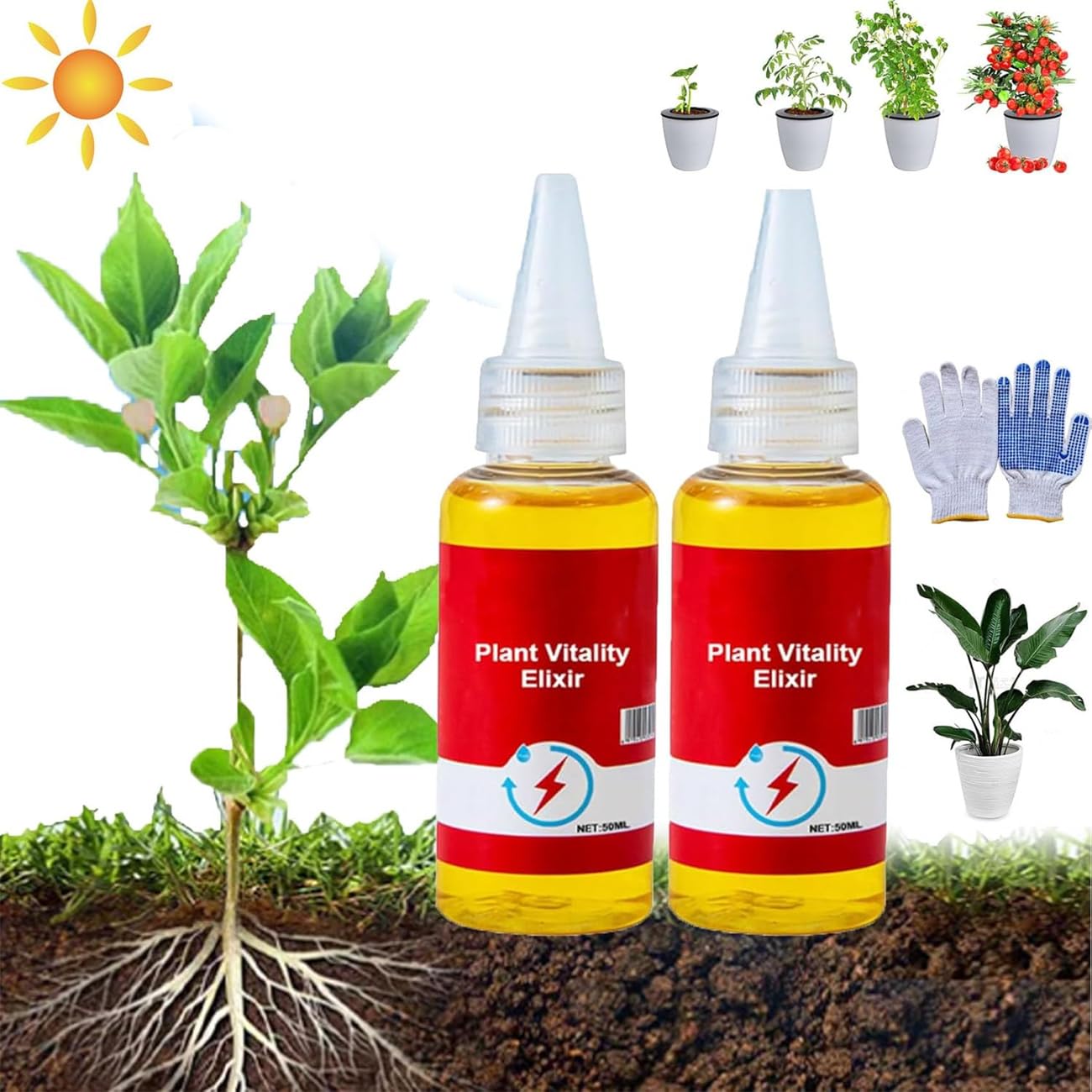 Limetown Plant Fertilizer,2024 New Limetown Phytovitamin Solution,50ml Limetow Plant Vitality Elixir,Improve Plant Vitality and Enhance Plant Photosynthesis,Transform Your Plants with Vitality (2 Pcs)