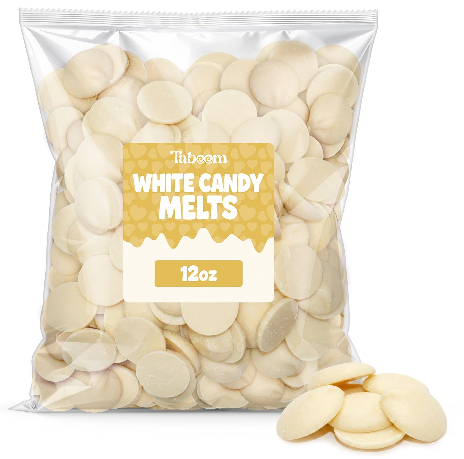 White Candy Wafer Chocolate Melts - 12 oz Candy Melting Wafers for Baking, Decorating, Dipping, Drizzling & Desserts White 12oz