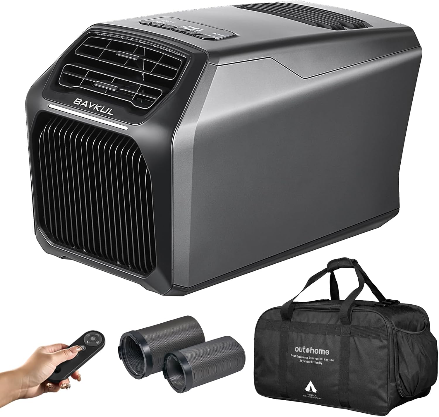 BAYKUL Portable Tent Air Conditioners,6800 BTU Heating, 7500 BTU Cooling, Heating 6-in-1 Portable Air Conditioner, Compact Design, Outdoor or Indoor Use, Picnics, Truck, RV, Van Parking Cooling