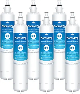 Waterdrop Replacement for GE® RPWFE®, RPWF (Built-in CHIP) Refrigerator Water Filter, Compatible with GFE28GYNFS, GFE28GELDS, PFE28KELDS, PFE28KYNFS, GFD28GELDS, PWE23KELDS, 6 Filters