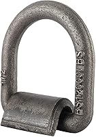 Vista 2 de Yaegoo 8 anillos en D forjados soldados resistentes de 1/2 pulgada, anclajes de amarre de anillo en D de acero para camiones remolques, límite