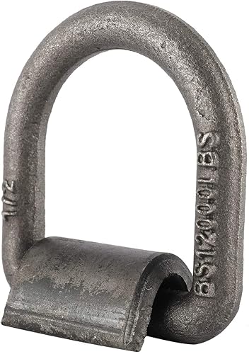 Miniatura 2 de Yaegoo Anillo en D forjado soldado resistente de 12 pulgada, anclajes de amarre de anillo en D de acero para camiones remolques, límite de carga de