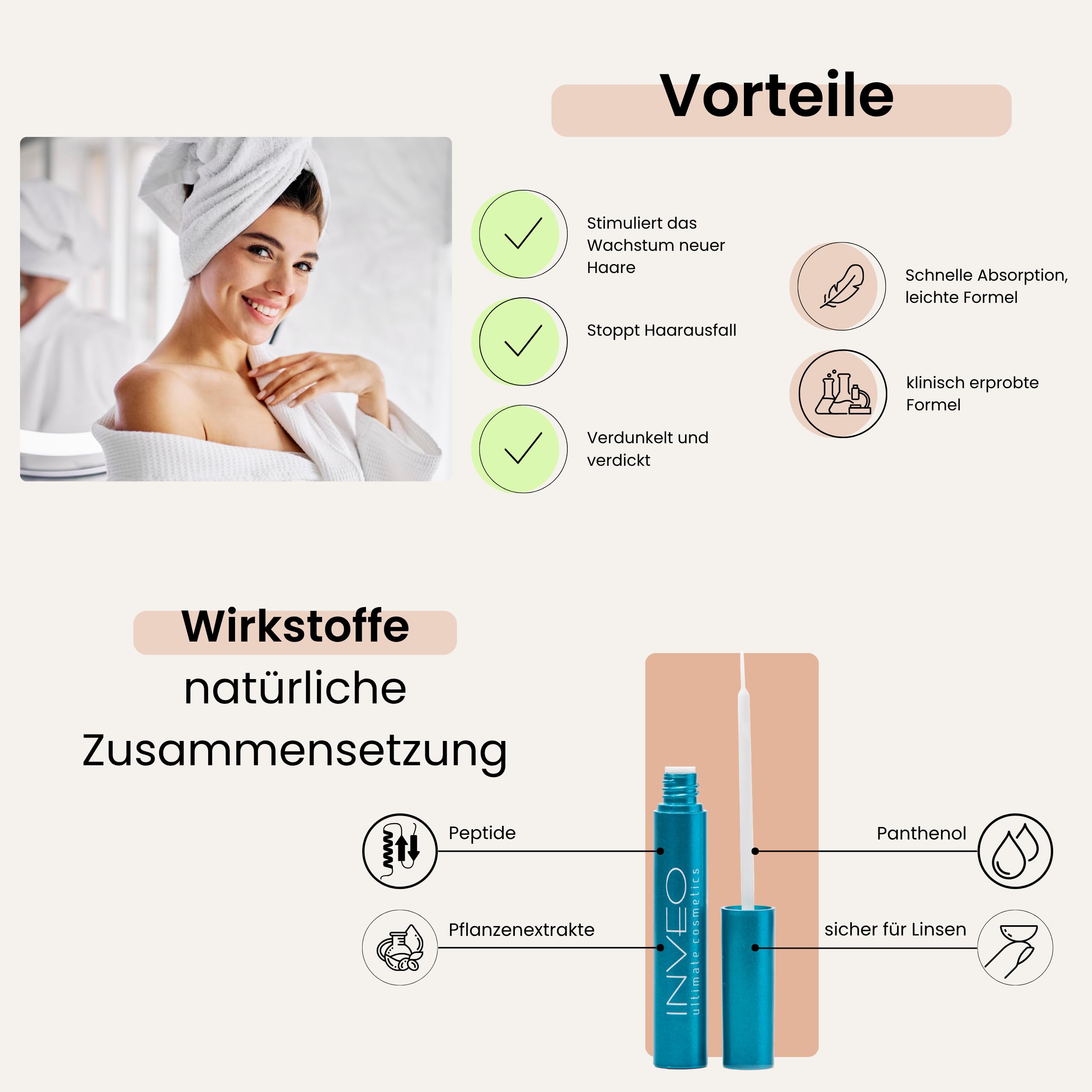 Hipoalergiczne serum stymulujące wzrost rzęs – odżywka do rzęs – serum do rzęs – 3,5 ml