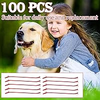 Vista 6 de 100 cepillos de dientes para perros de doble cabeza, kit de cepillado de dientes de cachorro de mango largo, cepillos dentales suaves para mascotas