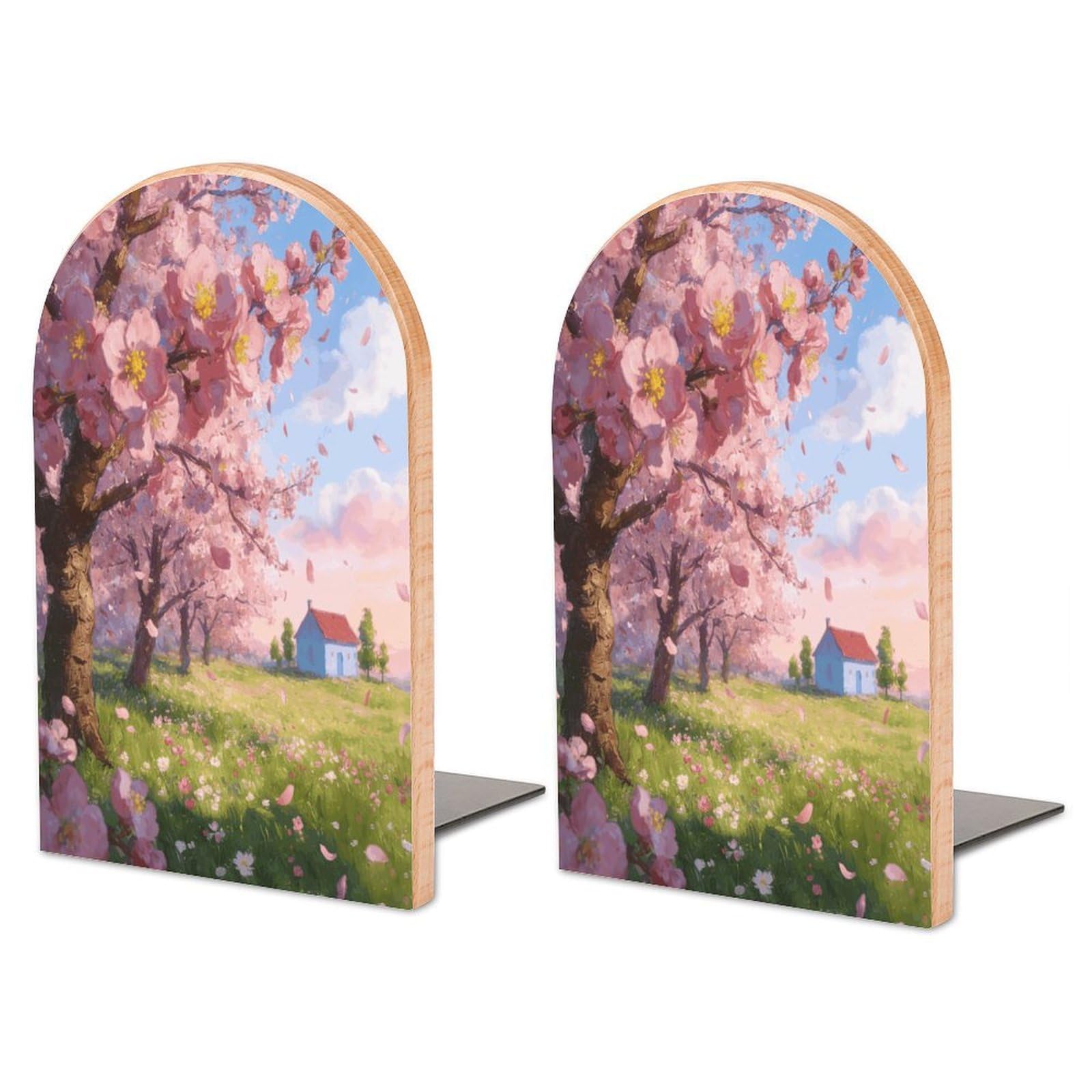 Sujetalibros decorativos de madera antideslizante soporte grande