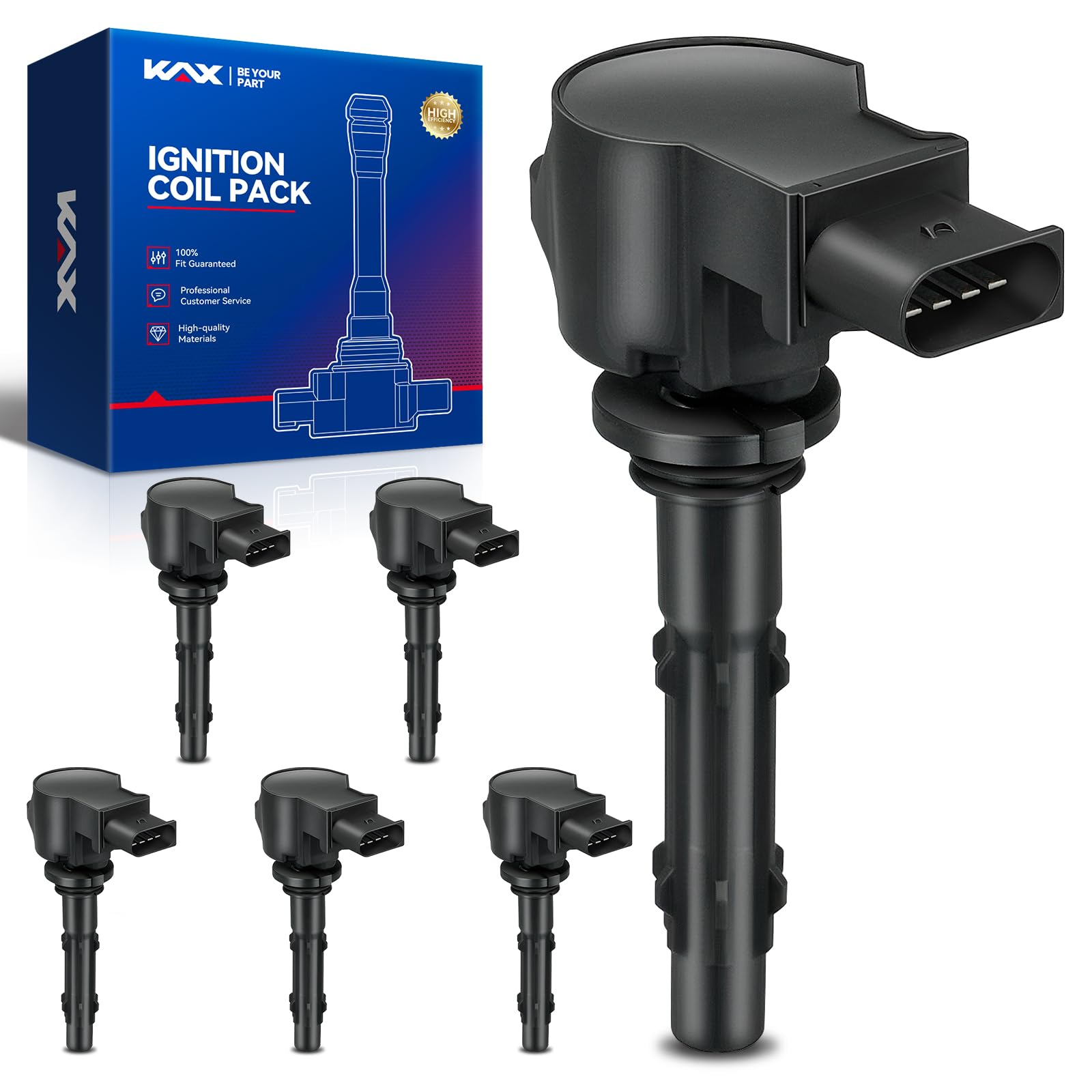 KAX UF535 Ignition Coil Pack, 6 Pack Ignition Coil Fit for GLK350, ML350, ML450, ML550, R350, S400, CLS550, S550, SL550, SLK280, SLK300, SLK350, Sprinter 2500, Sprinter 3500